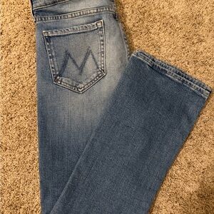 MOTHER Blue Denim with Gold Accent
